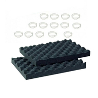 Brosses mousse noire x 2 pour robot piscine Zodiac + 14 Clips