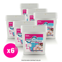 Chlore choc waterblue granulés - 6 x 5 kg