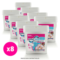 Chlore choc Waterblue granulés - 8 x 5 kg