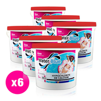 Chlore non stabilisé Waterblue granulé -  6 x 5 kg