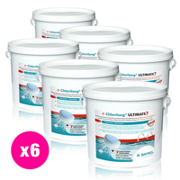 Chlorilong Ultimate7 galet 300 g Bayrol 28.8 kg - 6 seaux x 4.8 kg