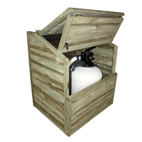 Coffre de filtration pour piscine bois avec fond - H 131