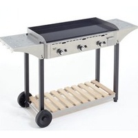 Desserte CHPS inox/bois pour plancha 900 Roller Grill