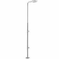 Douche avec 1 pommeau, 1 robinet et rince pieds