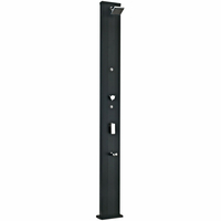 Douche solaire droite Alu noir 28 L avec rince-pieds et brumisateur