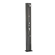 douche solaire droite alu noir 32 l avec rince pieds et brumisateur 14738