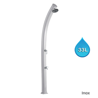 Douche solaire So Jolly gris métallisé 33l + rince pieds