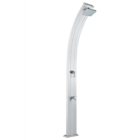 Douche solaire So Spring gris métallisé 30L + rince pieds