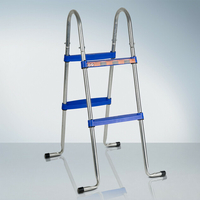 Echelle 2x2 marches pour piscine hors-sol GRE H90 cm