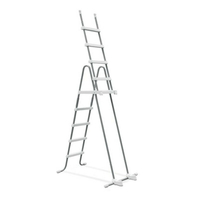 Échelle de sécurité avec plateforme et marches amovibles - Hauteur 122 cm