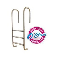 Echelle inox 3 marches pour piscine bois