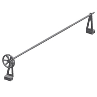 Enrouleur aluminium à pinces pour bâche à bulles tube Ø80 - largeur 4 m maximum