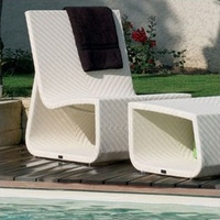Fauteuil et pouf Summertime Chair blanc