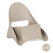 Fauteuil d'extérieur Ondule Taupe Clair - Lot de 4