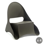 fauteuil d exterieur ondule taupe lot de 4 29546