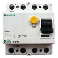 Interrupteur différentiel AC 30mA 40A tétra polaire