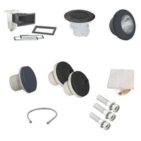 Kit N°1 pièces à sceller gris anthracite pour piscine liner