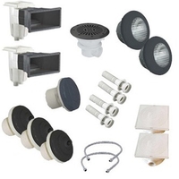 Kit N°2 pieces à sceller gris anthracite pour piscine liner