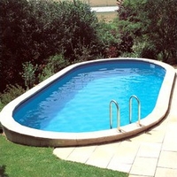 Kit piscine enterrée acier Sumatra ovale 500 x 300 x H120 cm