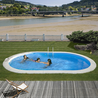 Kit piscine enterrée Sumatra acier ovale 800 x 400 x H120 cm