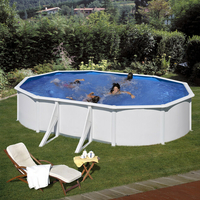 Kit piscine hors-sol acier ovale  Fidji 6.10 x 3.75 x H.1.20 m