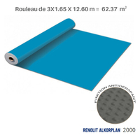 Liner Renolit Alkorplan 2000 antidérapant Bleu Adriatique 41.25 m² x 3 soit 123.75 m² 