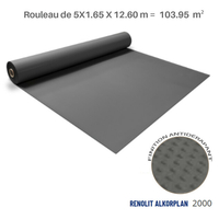 Liner antidérapant gris foncé Renolit alkorplan 2000 - 5 x 20.79 m soit 103.95 m² 