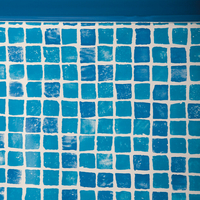 liner mosaique 50 100 piscine hors sol gre ronde 350 x h 132 cm 29758