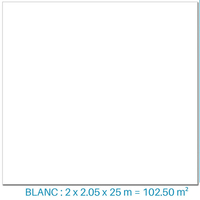 PVC armé blanc Renolit Alkorplan 2000 - 51.25 m² x 2 soit 102.5 m²