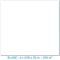 PVC armé blanc Renolit Alkorplan 2000 - 51.25 m² x 4 soit 205 m²