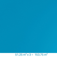 PVC armé bleu adriatique Renolit Alkorplan 2000 - 51.25 m² x 3 soit 153.75 m²