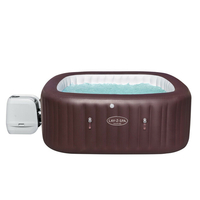 Maldives 5/7 places carré marron - Bulles + Hydrojets Pro - LED