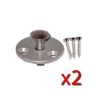 Option piton douille collerette pour plage bois x2