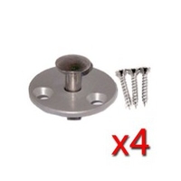 Option piton douille collerette pour plage bois x4