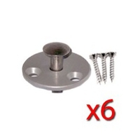 Option piton douille collerette pour plage bois x6