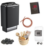 Pack Poêle 6kw + Cde déportée digit. + Coffret Mono + câble + Pierres + Set 11 pces