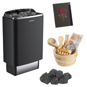 Pack Poêle Cde déportée 9kw + Cde déportée digit. + Pierres + Set 11 pces