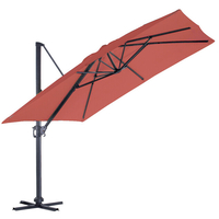 Parasol déporté Luxe King - 300 x 300 cm - Rouge 
