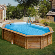 Piscine bois Cannelle 2 - 5.35 m x 3.35 m x H.1.17 m