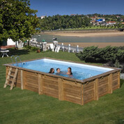 Piscine bois Gre Braga rectangulaire 8.15 m x 4.20 m x H. 1.46 m