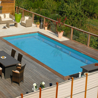 Piscine bois Gre Mint rectangulaire 10 x 4 x 1,46
