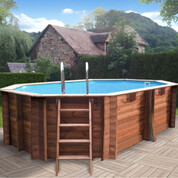 Piscine bois Grenade 2 - 4.36 m x 3.36 m x h: 1.17 m