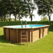 Piscine bois Safran 6.37m x 4.12m x H.1.33 m