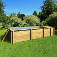 Piscine bois Pool'N Box avec coffre filtration intégré - 6.2 x 2.50 H.1.33 M