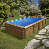 piscine bois sunbay lemon rectangulaire 3 75 m x 2 m x h 0 68 m 41668