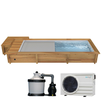 Piscine bois Urbaine 6 x 2.50 x 1.33 avec volet intégré et options coffre filtration, filtre à sable et chauffage