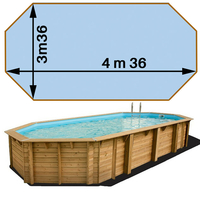 piscine bois woodfirst original octo allongee 436 x 336 x 117 liner bleu pale 45989