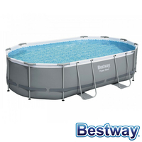 Piscine tubulaire ovale Power Steel 4.88 x 3.05 x H.1.07 m - Filtre à cartouche