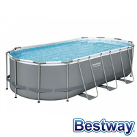 Piscine tubulaire ovale Power Steel 5.49 x 2.74 x H.1.22 m - Filtre à cartouche
