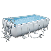 piscine tubulaire rectangle power steel 4 04 x 2 01 x h 1 00 m filtre a cartouche 34810